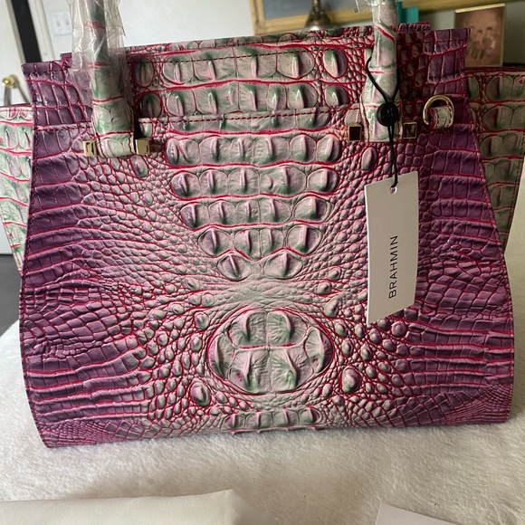 Brahmin Priscilla Julep💚🩷💜 RARE HTF - Picture 4 of 13